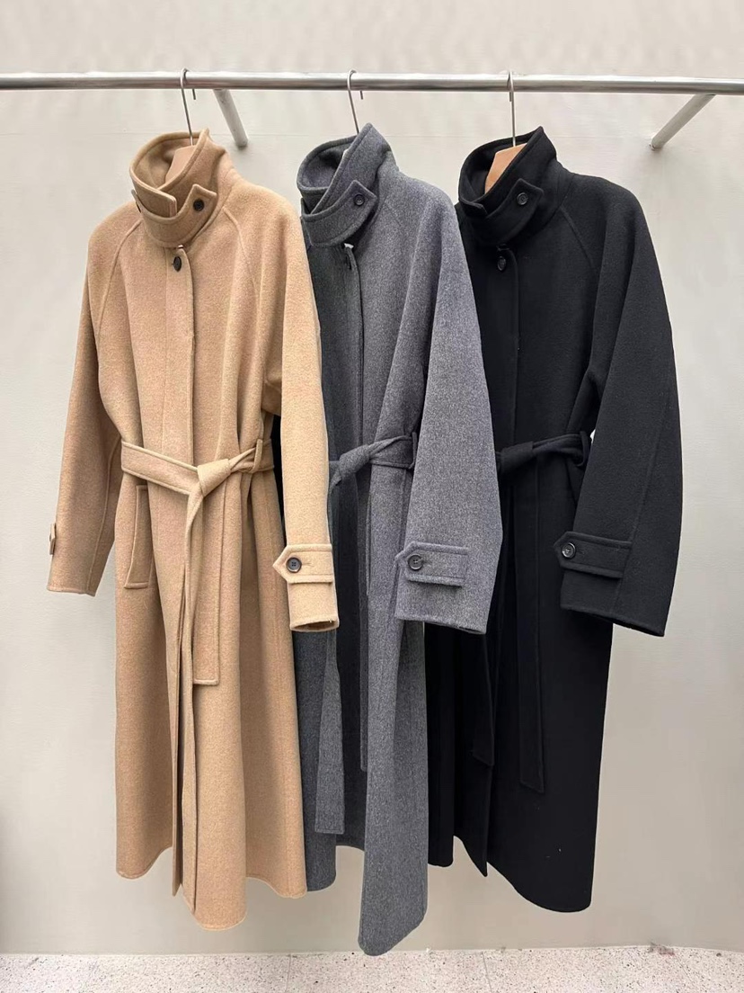 EOOB/LAMEREI韓國直郵㊣女裝新品人氣休閑中長款大衣含腰帶EOOB/LAMEREI中長款大衣