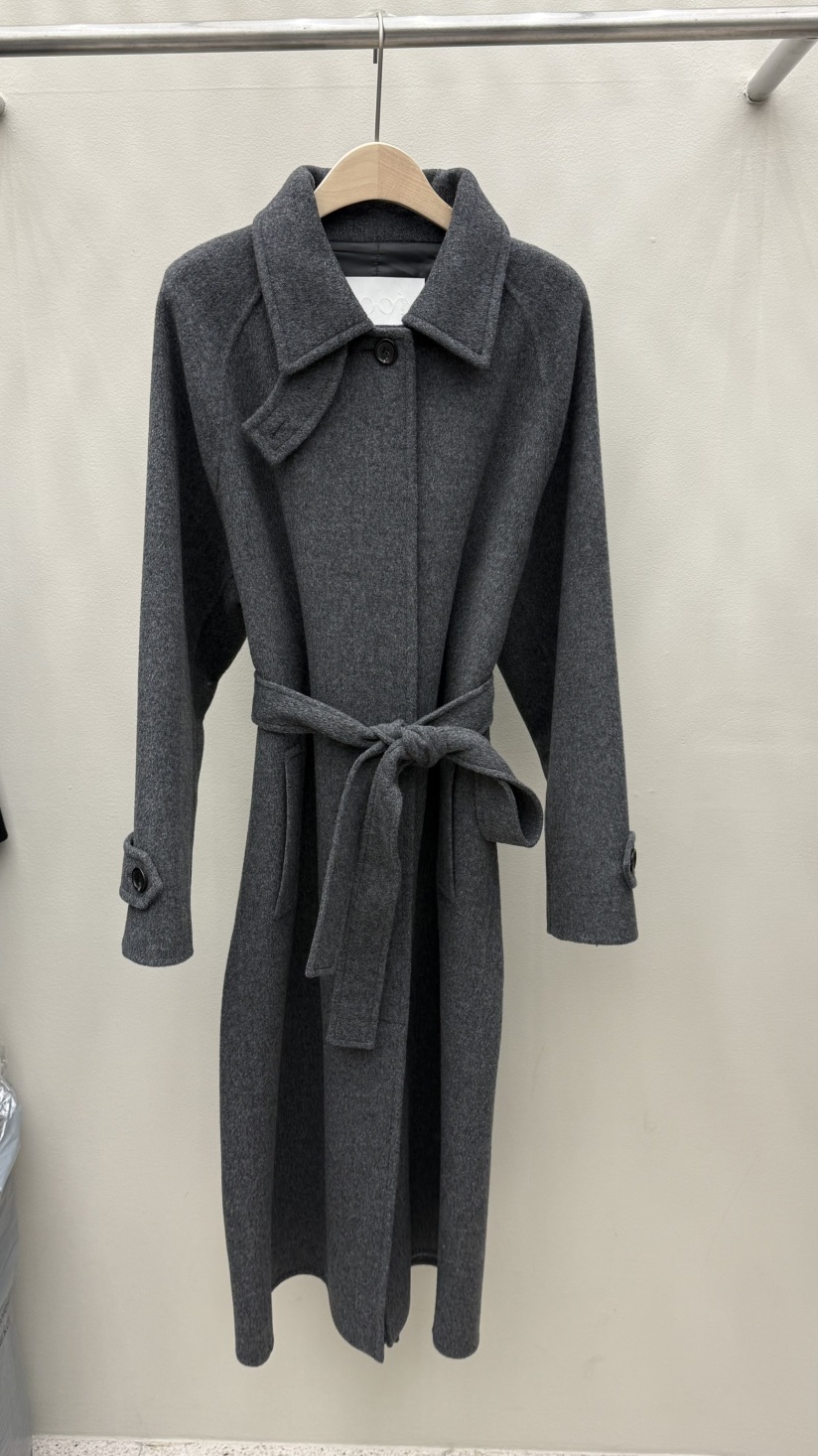 EOOB/LAMEREI韓國直郵㊣女裝新品人氣休閑中長款大衣含腰帶EOOB/LAMEREI中長款大衣圖色2