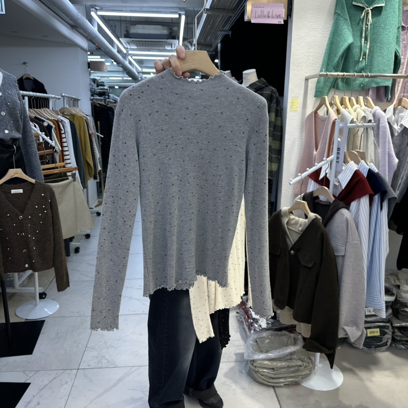 LULULALLA韓國代購㊣女裝新品真品熱賣人氣25秋冬時尚長袖T恤LULULALLA長袖T恤圖色2