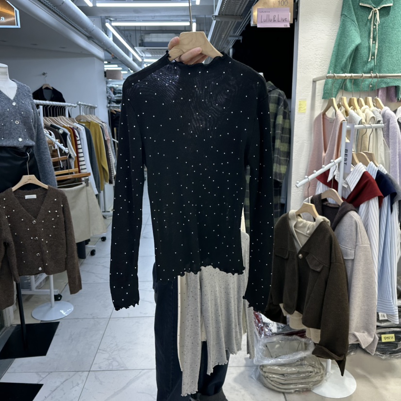 LULULALLA韓國代購㊣女裝新品真品熱賣人氣25秋冬時尚長袖T恤LULULALLA長袖T恤圖色3