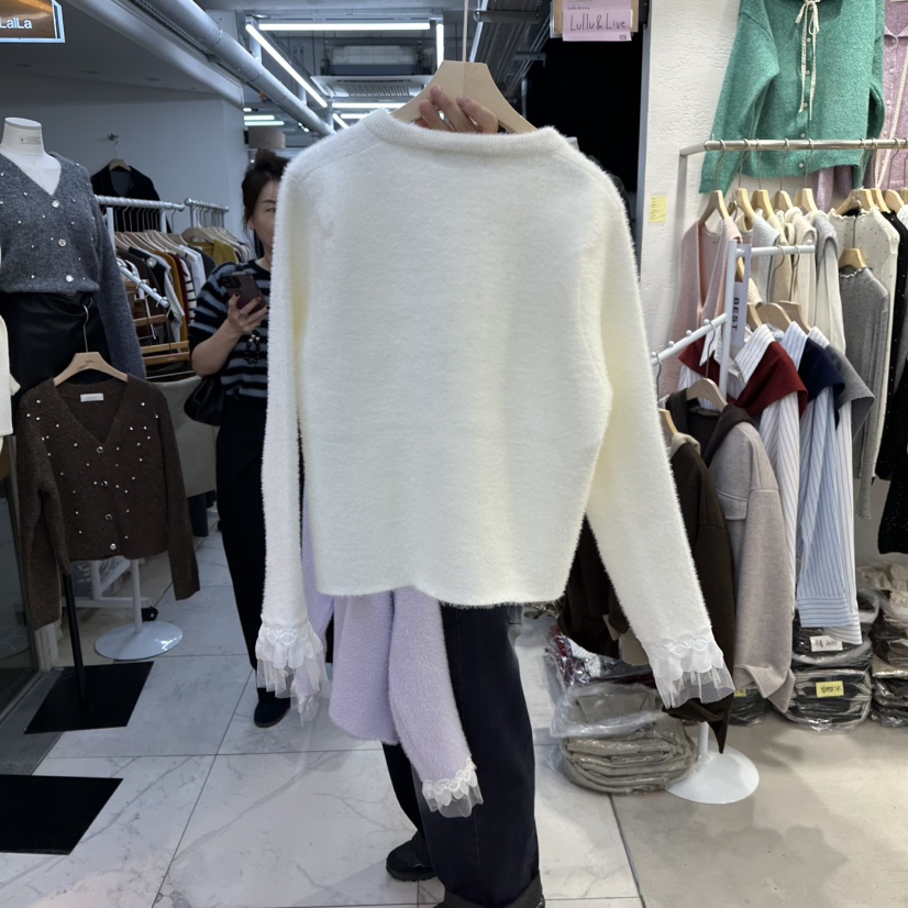 LULULALLA韓國代購㊣女士新款休閑職業真品人氣推薦毛衣可愛的LULULALLA毛衣