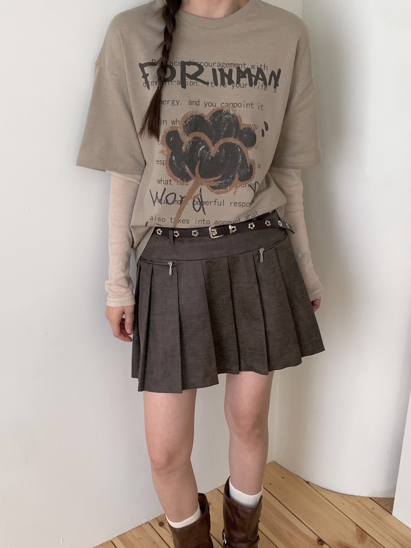 RE:OPENING韓國直郵㊣女士新品熱賣人氣職業真品25秋冬長袖T恤RE:OPENING長袖T恤