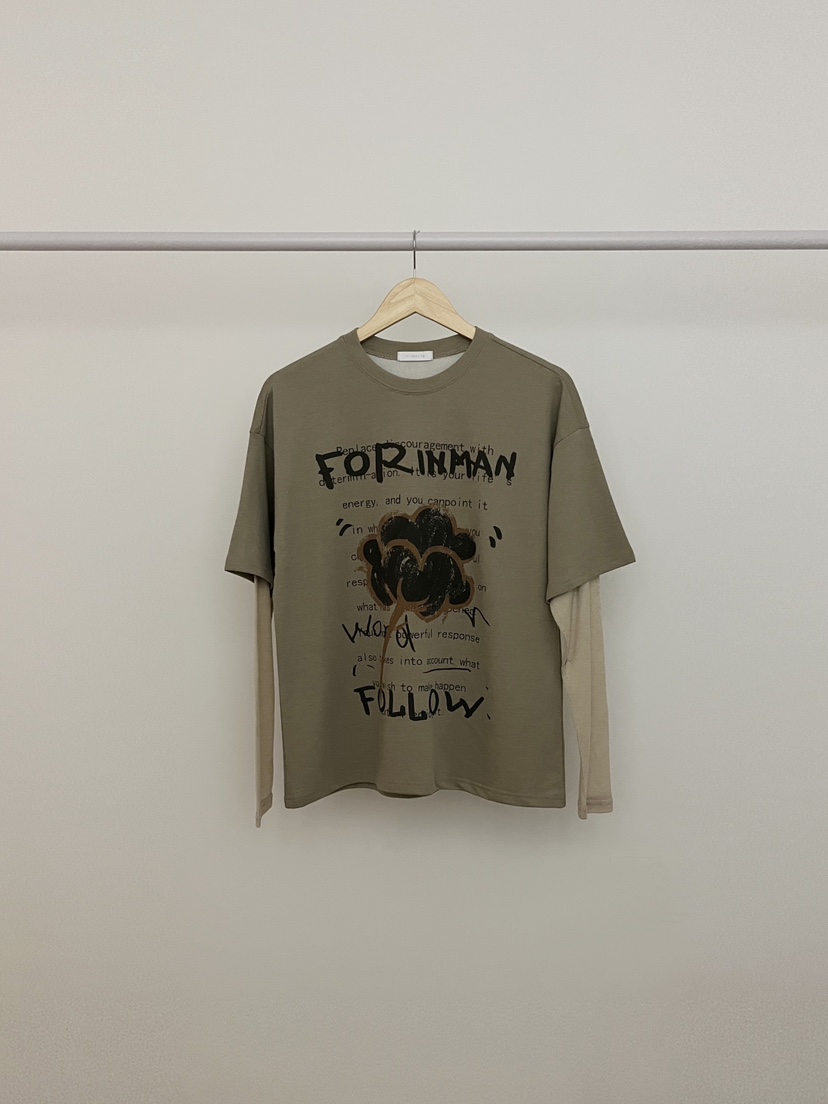 RE:OPENING韓國直郵㊣女士新品熱賣人氣職業真品25秋冬長袖T恤RE:OPENING長袖T恤