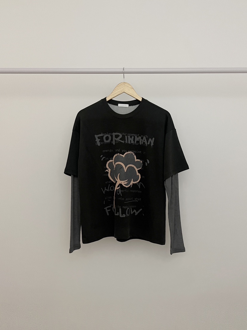 RE:OPENING韓國直郵㊣女士新品熱賣人氣職業真品25秋冬長袖T恤RE:OPENING長袖T恤圖色2