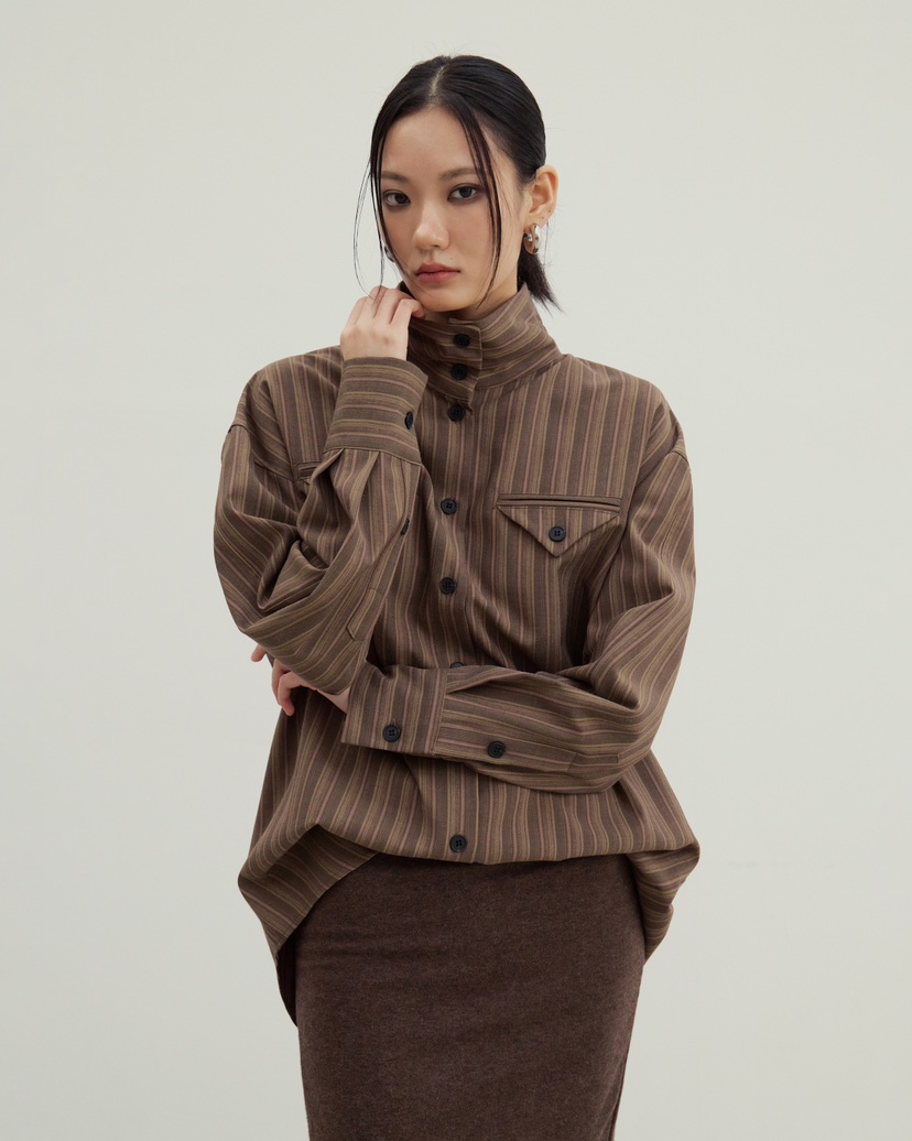 STAGE東大門㊣代購女裝新款25秋冬休閑推薦真品人氣襯衫蕾絲衫STAGE襯衫/蕾絲衫
