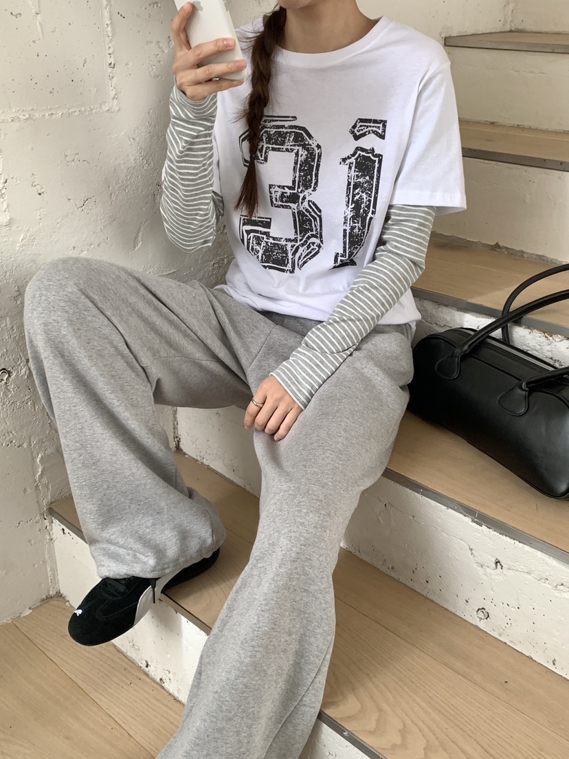 RE:OPENING韓國代購㊣女裝新品人氣25秋冬時尚真品休閑長袖T恤RE:OPENING長袖T恤