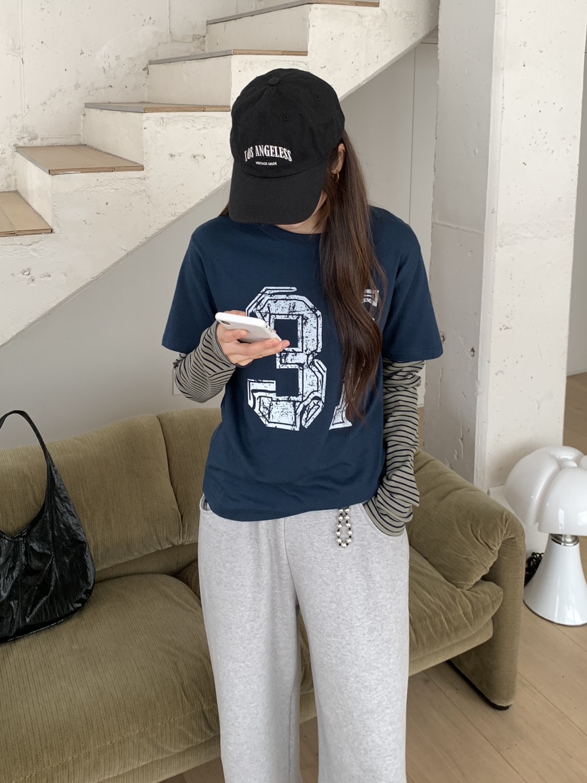 RE:OPENING韓國代購㊣女裝新品人氣25秋冬時尚真品休閑長袖T恤RE:OPENING長袖T恤