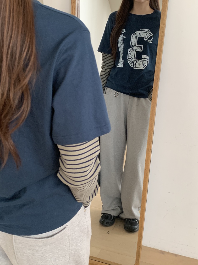 RE:OPENING韓國代購㊣女裝新品人氣25秋冬時尚真品休閑長袖T恤RE:OPENING長袖T恤