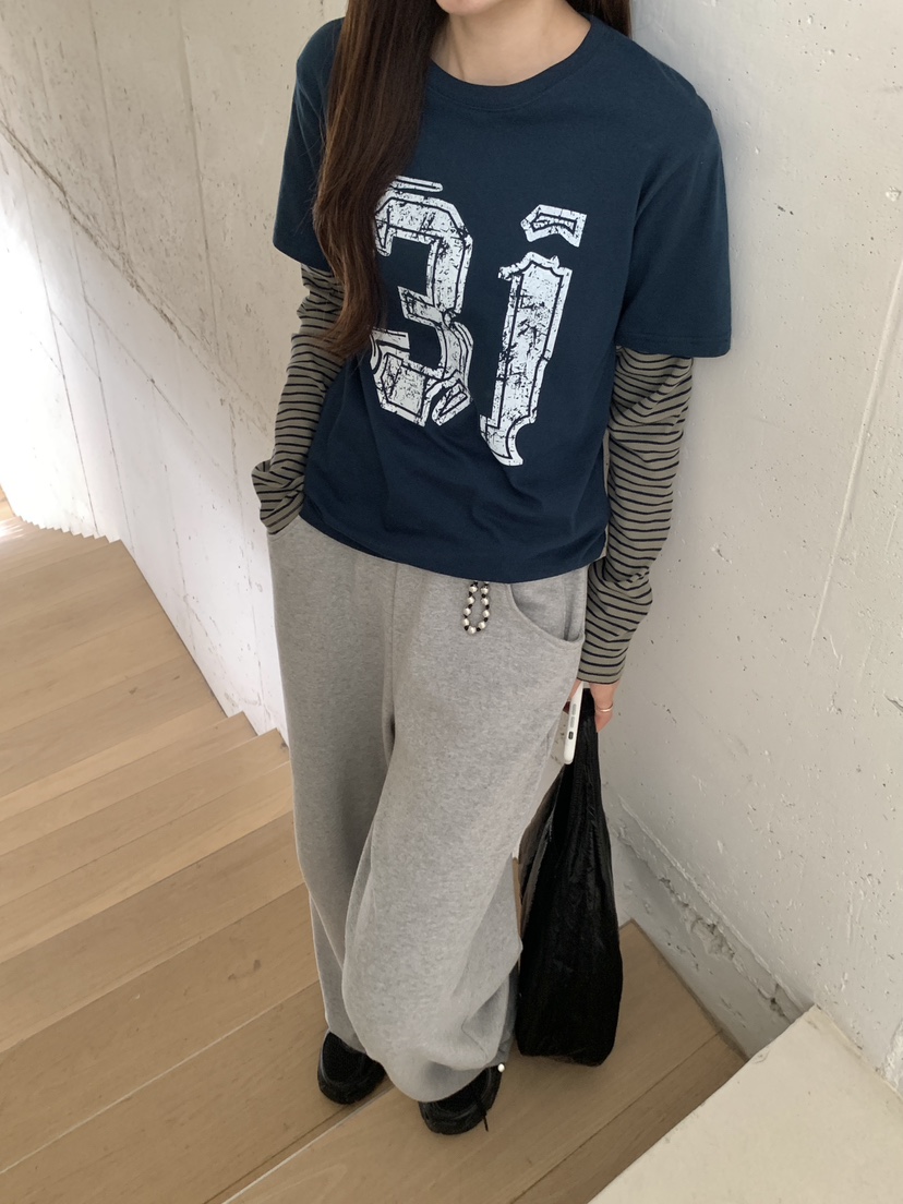 RE:OPENING韓國代購㊣女裝新品人氣25秋冬時尚真品休閑長袖T恤RE:OPENING長袖T恤
