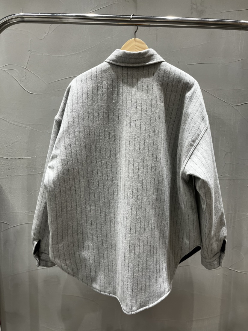 INSSENSE-A韓國直郵㊣女裝新款人氣休閑25秋冬夾克條紋絎縫INSSENSE-A夾克