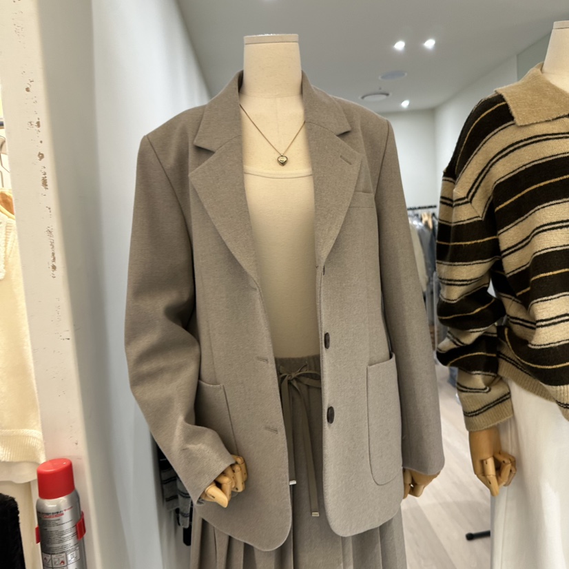NOTTINGHAM東大門㊣實拍女士新品25秋冬熱賣職業休閑人氣夾克NOTTINGHAM夾克圖色1