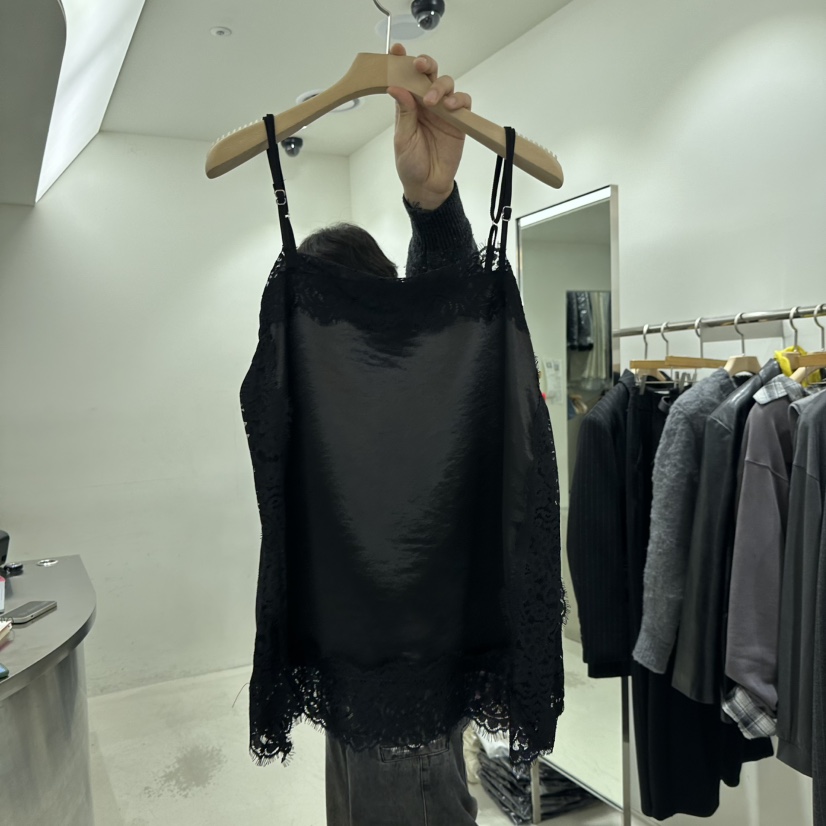 REPELLER韓國代購㊣女裝新款人氣熱賣25秋冬職業連衣裙蕾絲REPELLER連衣裙圖色2