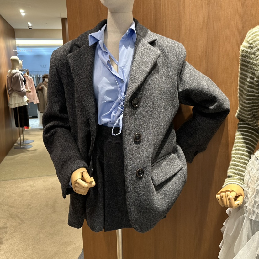 REPERTORY東大門㊣代購女士新品推薦時尚職業休閑夾克人字形REPERTORY夾克