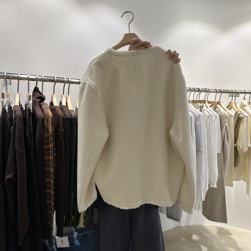 ACKER韓國直郵㊣女士新品熱賣休閑真品人氣時尚夾克手工羊毛ACKER夾克