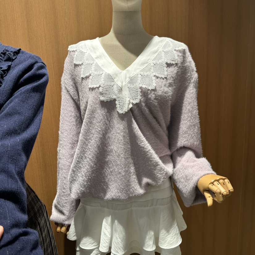 REPERTORY東大門㊣實拍女士新款時尚熱賣休閑推薦毛衣不含內搭REPERTORY毛衣圖色2