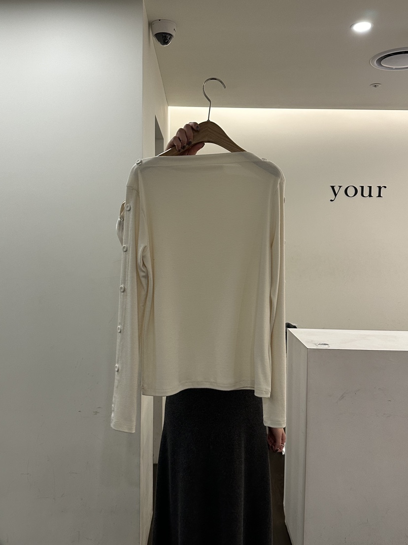 YOUR-P東大門㊣代購女士新品25秋冬真品推薦熱賣長袖T恤露肩YOUR-P長袖T恤