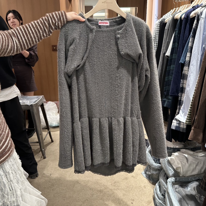 REPERTORY韓國代購㊣女裝新品職業休閑真品推薦連衣裙假兩件REPERTORY連衣裙圖色2