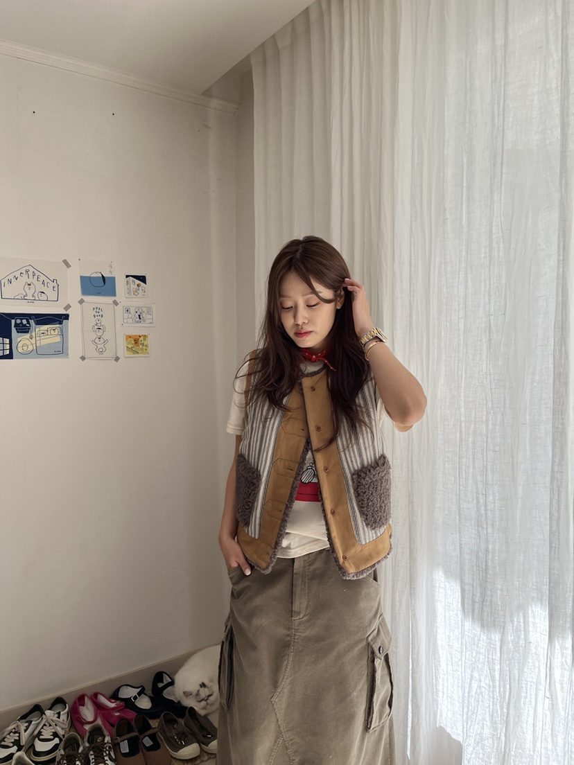AT NOTE韓國代購㊣女士新品人氣推薦熱賣25秋冬馬甲里外穿雙面AT NOTE馬甲