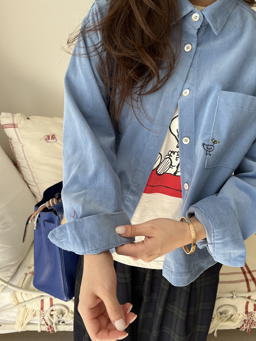 AT NOTE韓國代購㊣女裝新品時尚25秋冬推薦襯衫蕾絲衫刺繡鴨AT NOTE襯衫/蕾絲衫