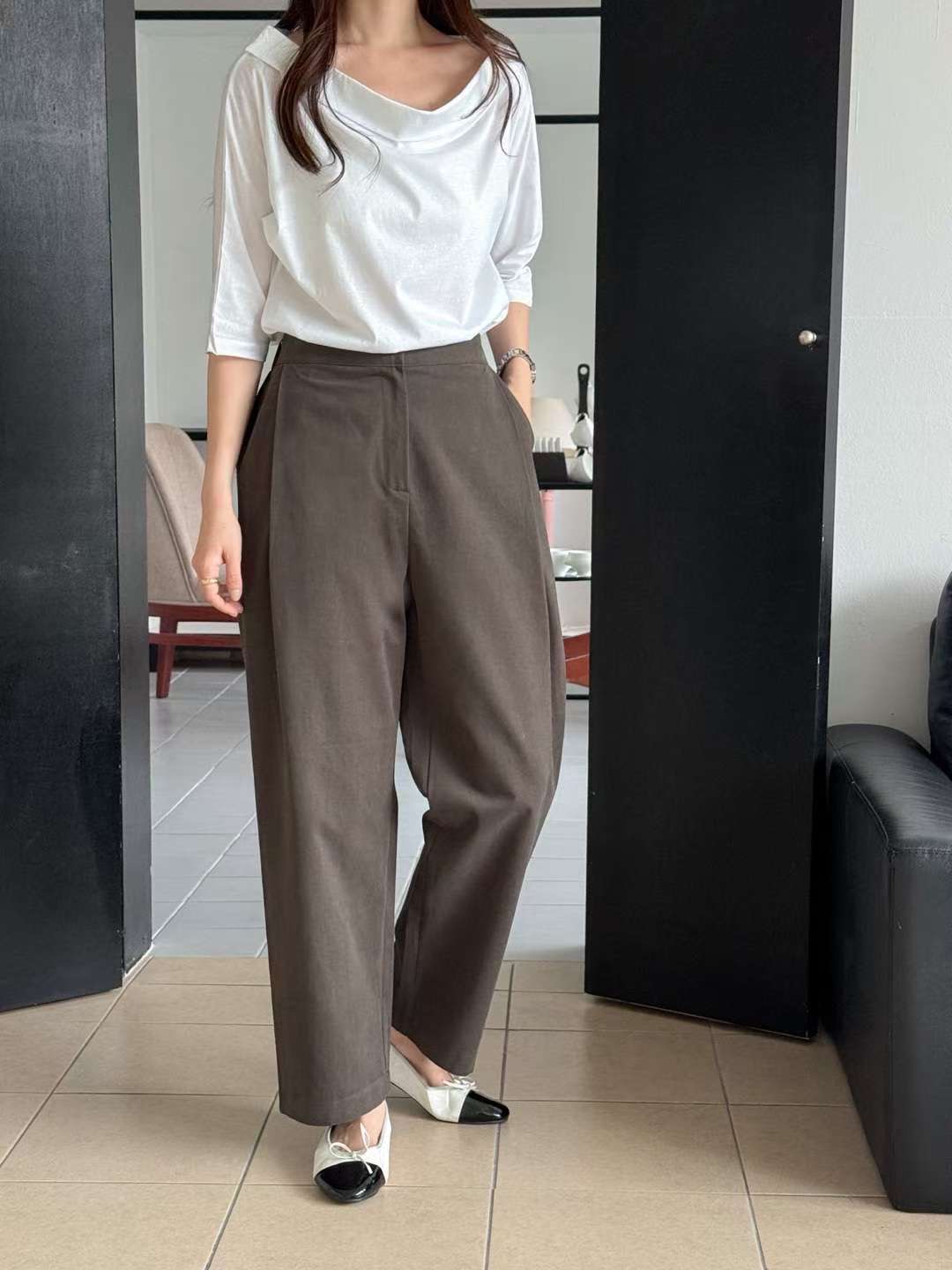 OTTO韓國代購㊣女裝新品25秋冬時尚熱賣休閑職業人氣休閑褲棉OTTO休閑褲圖色2