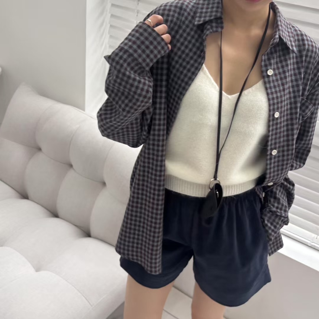 VIVAGLAM-비바글램-T韓國代購㊣女裝新品職業襯衫蕾絲衫格紋VIVAGLAM襯衫/蕾絲衫