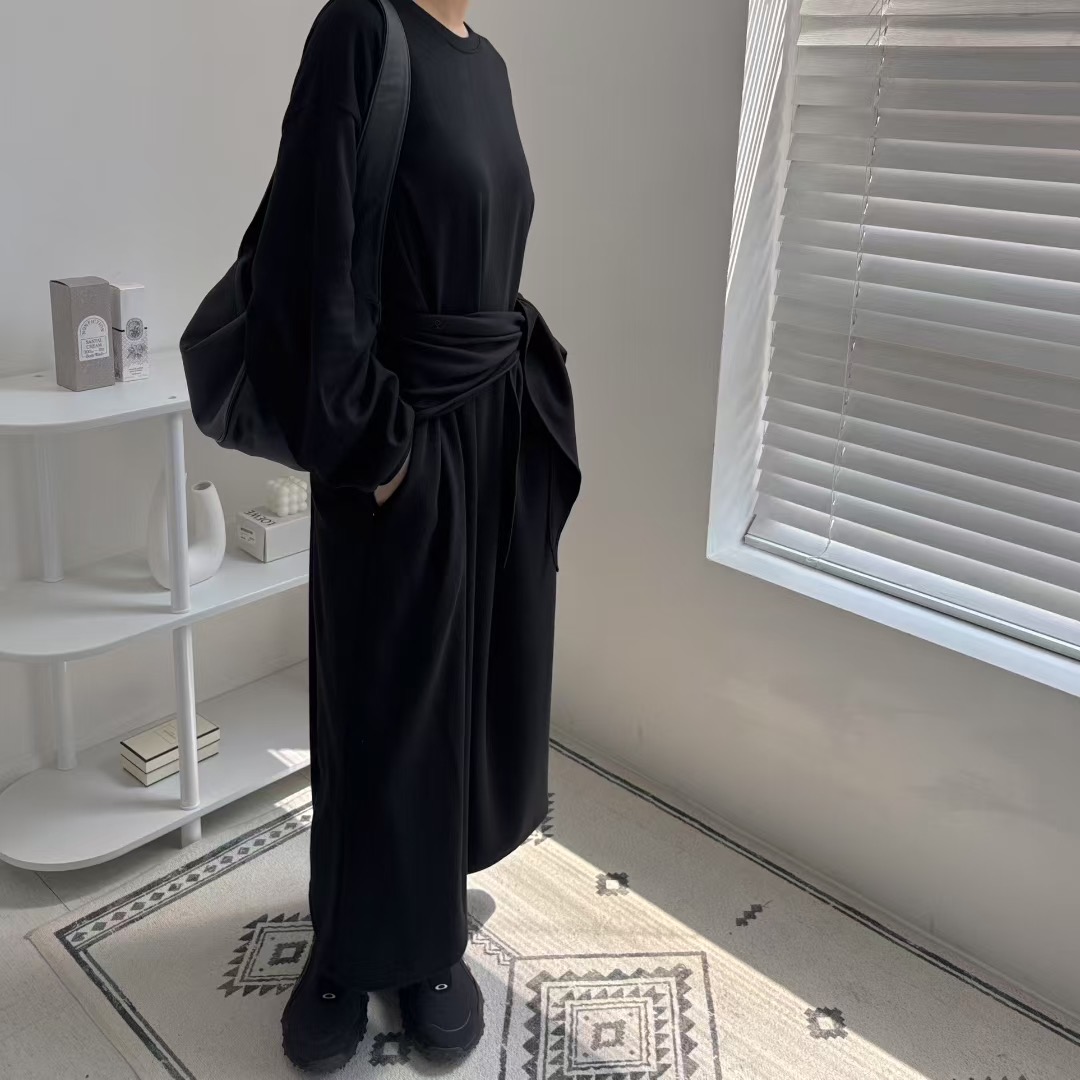 VIVAGLAM-비바글램-T韓國代購㊣女裝新品休閑25秋冬連衣裙圍巾VIVAGLAM連衣裙