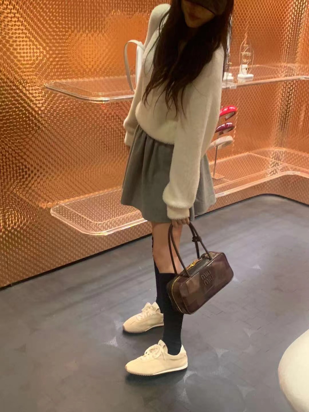 MIELLE-미엘르-OT韓國直郵㊣女裝新品真品人氣時尚短裙羊毛MIELLE-미엘르-OT短裙