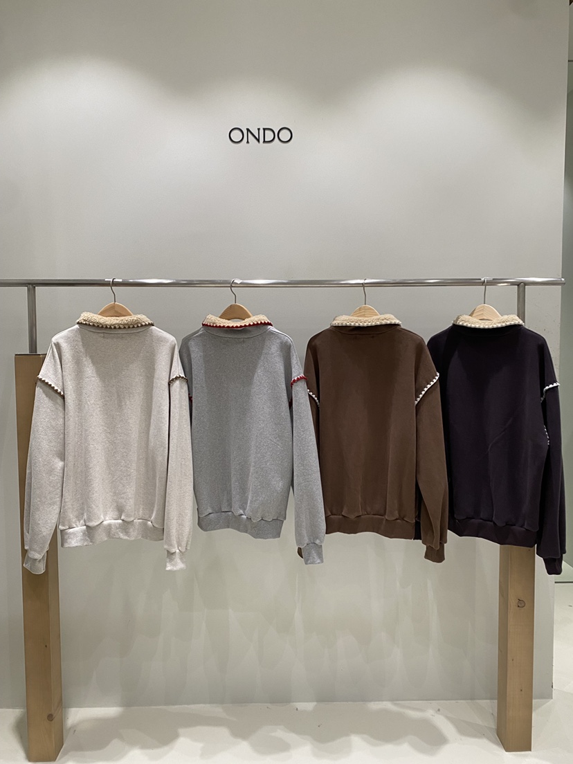 ONDO-P韓國代購㊣女士新品真品推薦25秋冬熱賣休閑衛衣羊毛ONDO-P衛衣