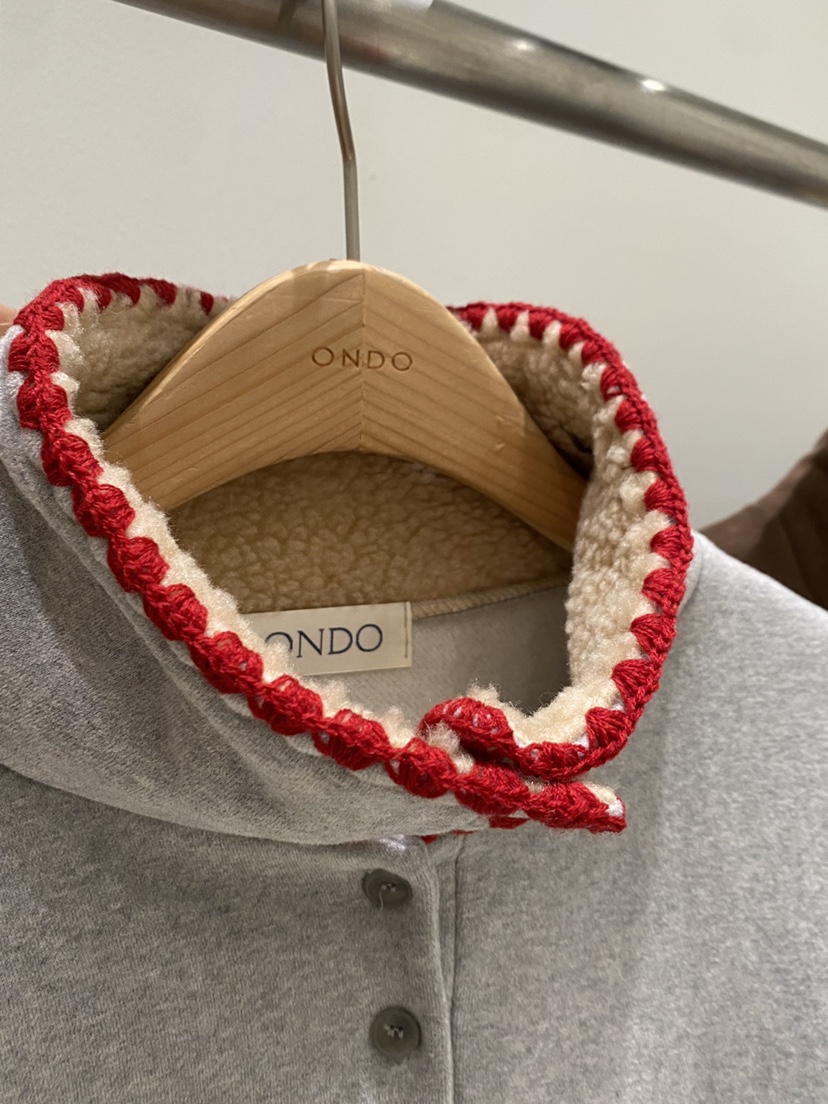 ONDO-P韓國代購㊣女士新品真品推薦25秋冬熱賣休閑衛衣羊毛ONDO-P衛衣