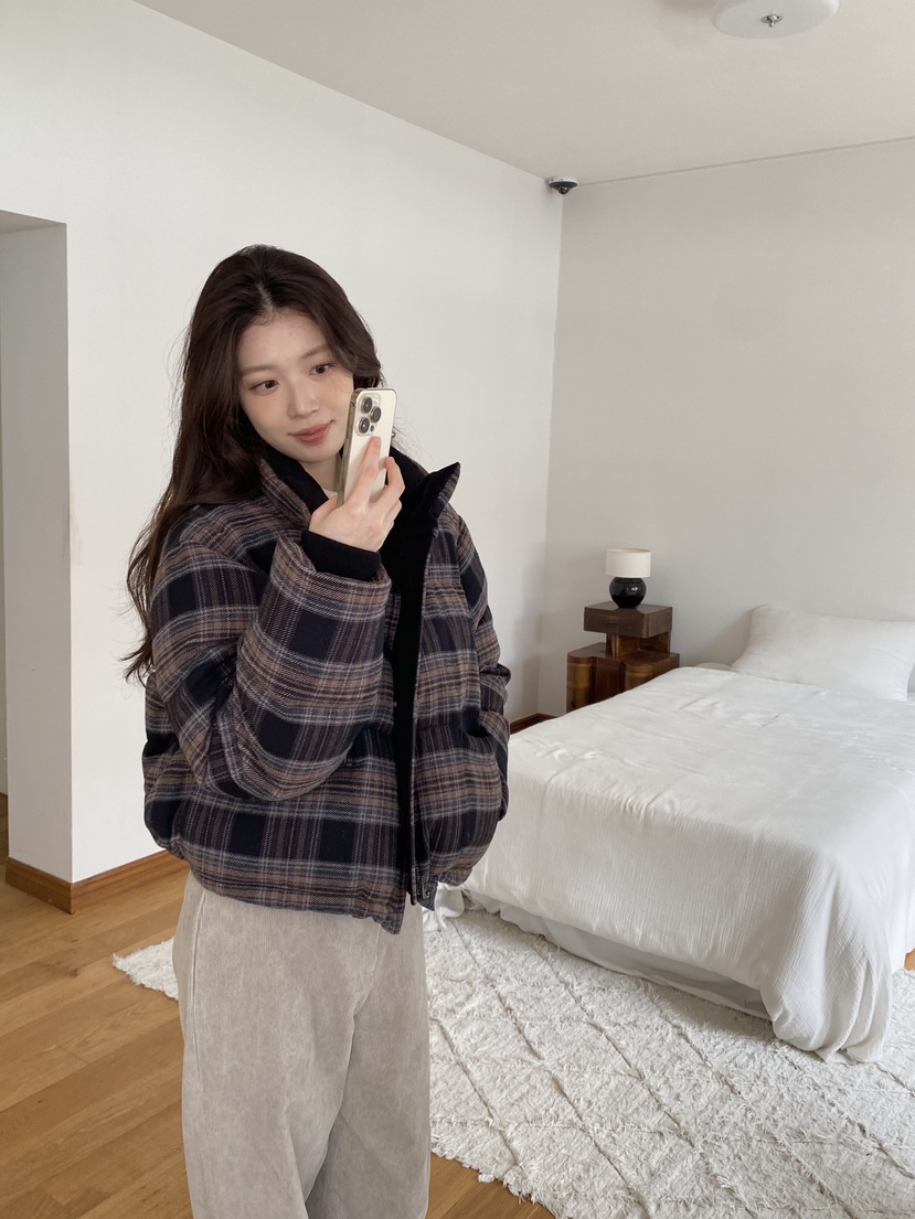 ERUME東大門㊣代購女裝新品休閑時尚真品人氣推薦熱賣短款棉服ERUME短款棉服