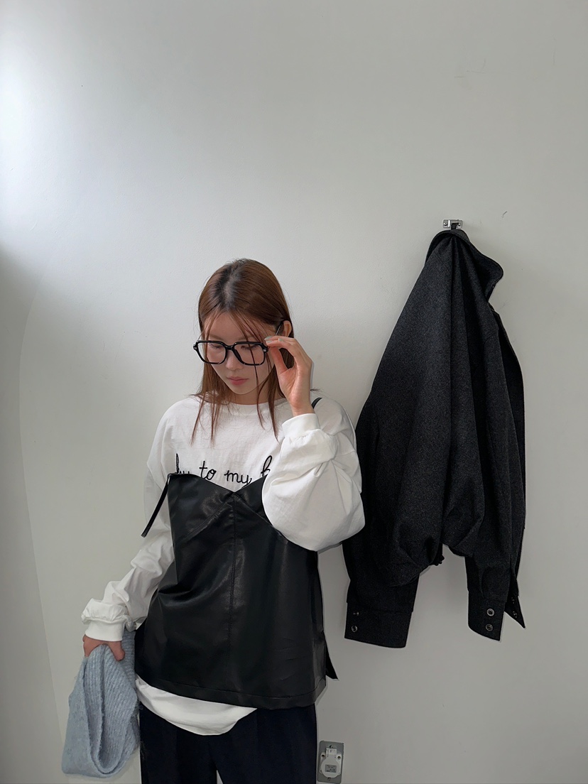 UNBOUND東大門㊣實拍女裝新款推薦時尚休閑職業吊帶背心皮革UNBOUND吊帶/背心