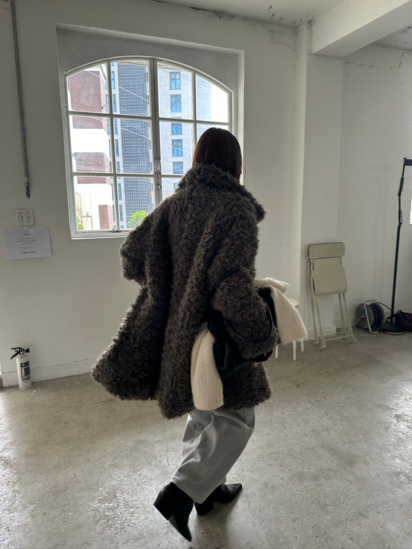 UNBOUND韓國代購㊣女士新品休閑25秋冬真品推薦時尚中長款大衣UNBOUND中長款大衣