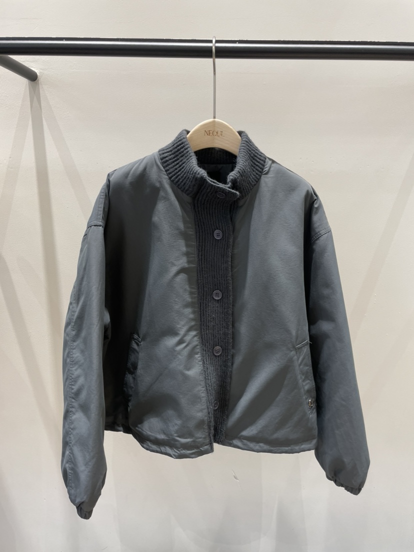 NEOUL韓國直郵㊣女裝新品25秋冬推薦休閑職業真品短款棉服絎縫NEOUL/ahin雙領標簽短款棉服圖色1