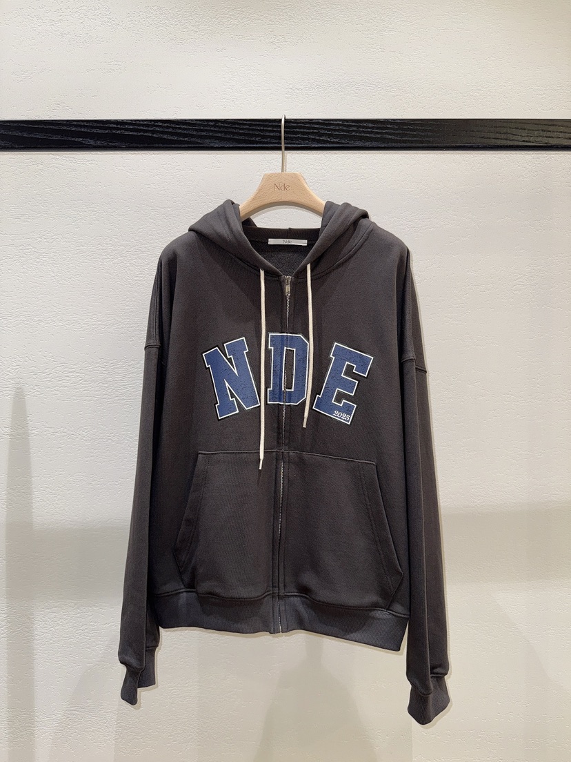 NDE東大門㊣實拍女裝新品熱賣人氣推薦時尚25秋冬真品夾克拉鏈NDE夾克圖色2