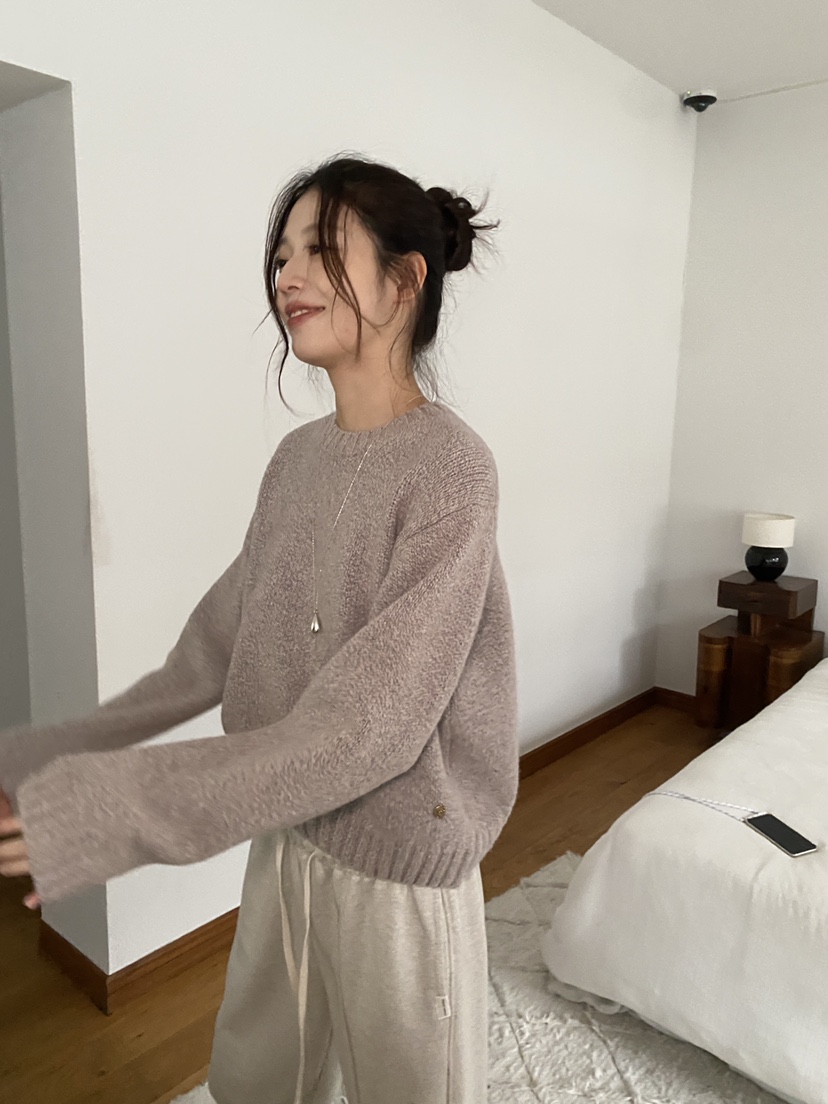 ERUME韓國代購㊣女裝新品25秋冬休閑熱賣推薦真品職業針織衫ERUME針織衫