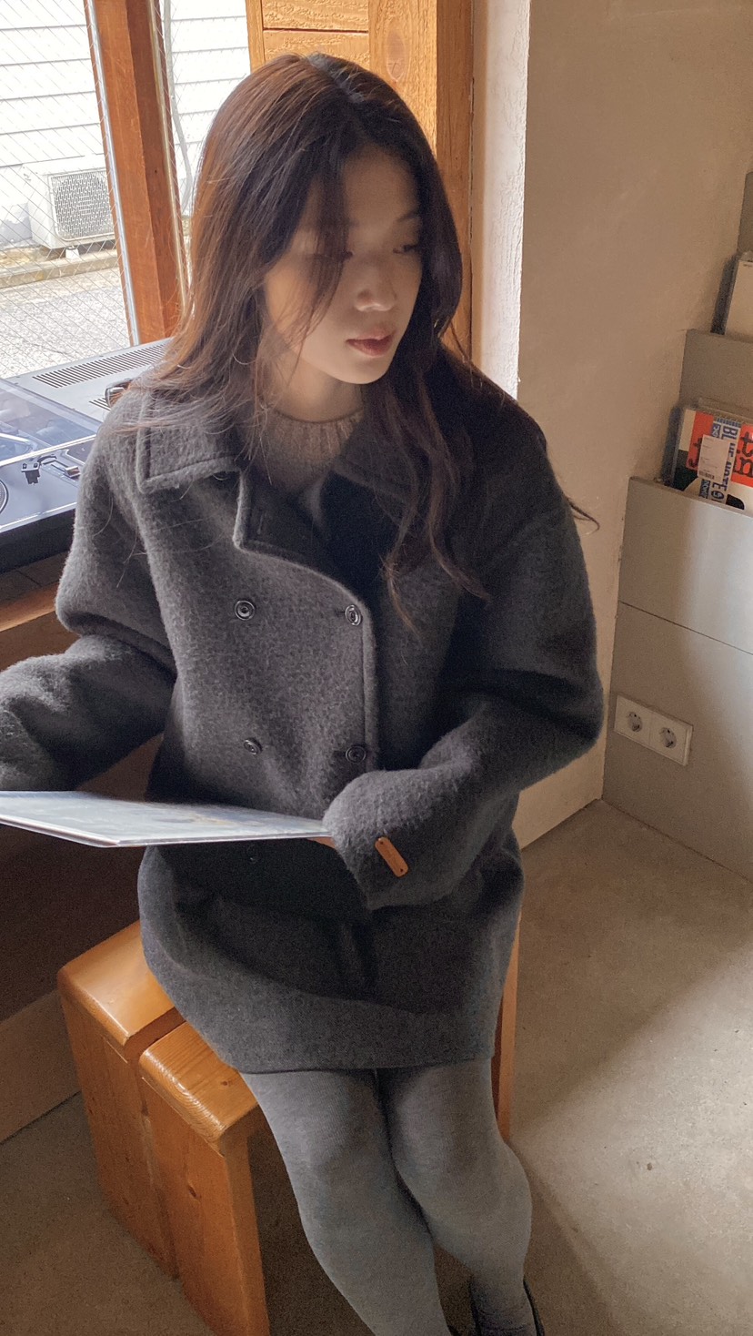 ERUME東大門㊣直郵女裝新品推薦職業時尚25秋冬短款大衣手工制作ERUME短款大衣