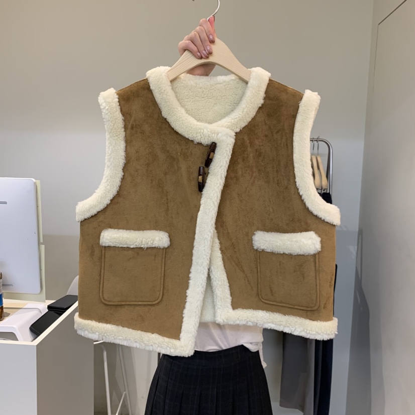 OUTRENE韓國代購㊣女裝新品25秋冬時尚職業熱賣真品推薦馬甲OUTRENE馬甲圖色2