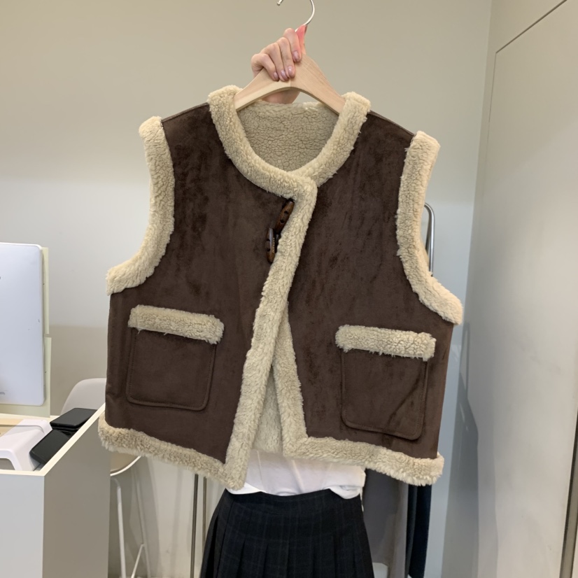 OUTRENE韓國代購㊣女裝新品25秋冬時尚職業熱賣真品推薦馬甲OUTRENE馬甲圖色3