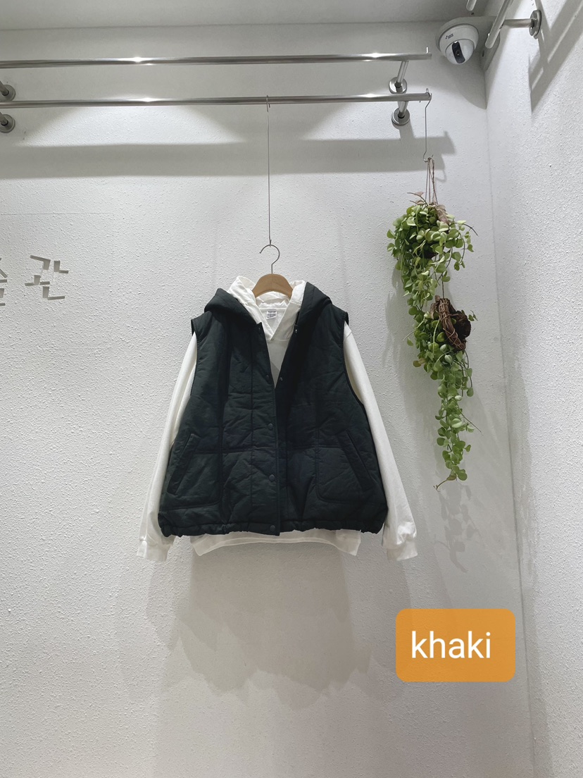 GALLERY-A東大門㊣直郵女裝新品人氣時尚馬甲不含內搭連帽GALLERY馬甲圖色2