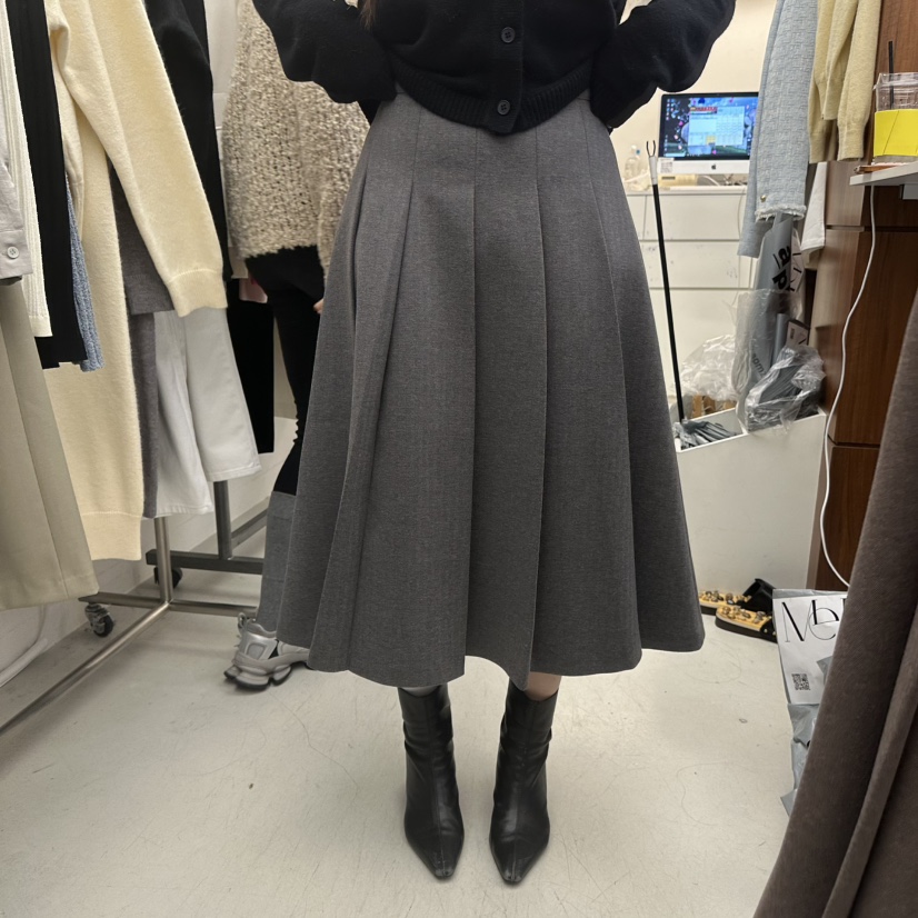 MER韓國直郵㊣女裝新品人氣職業真品熱賣休閑25秋冬推薦長裙MER/ANGELO BIANCO長裙圖色2