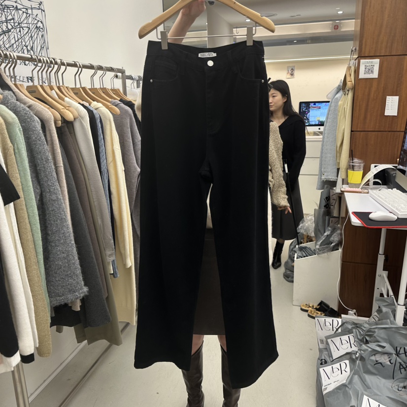 MER韓國代購㊣女裝新款時尚真品熱賣推薦休閑人氣職業休閑褲MER/ANGELO BIANCO休閑褲圖色3