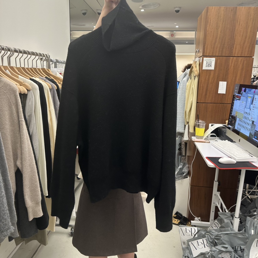 MER東大門㊣代購女士新款推薦真品時尚25秋冬休閑職業毛衣羊駝MER/ANGELO BIANCO毛衣圖色2