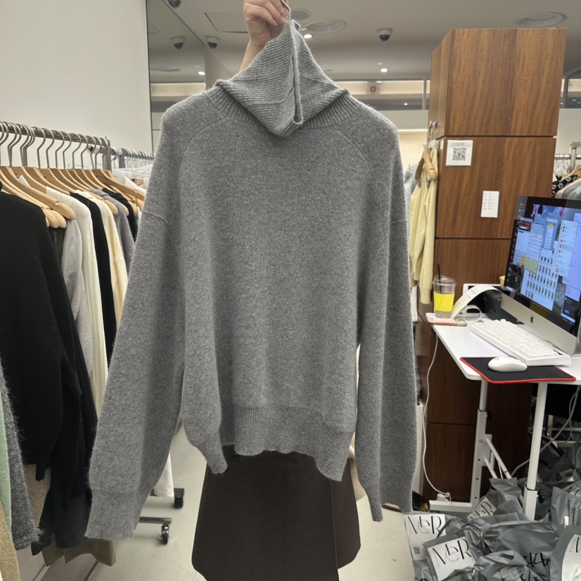 MER東大門㊣代購女士新款推薦真品時尚25秋冬休閑職業毛衣羊駝MER/ANGELO BIANCO毛衣圖色3