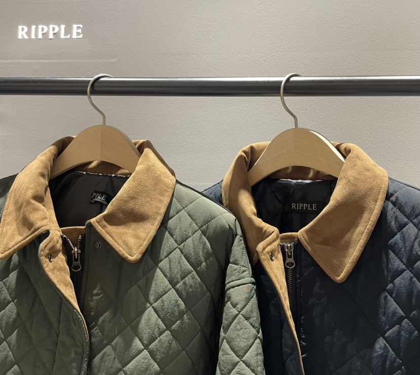 RIPPLE韓國直郵㊣女裝新款職業真品25秋冬推薦短款棉服絎縫RIPPLE短款棉服
