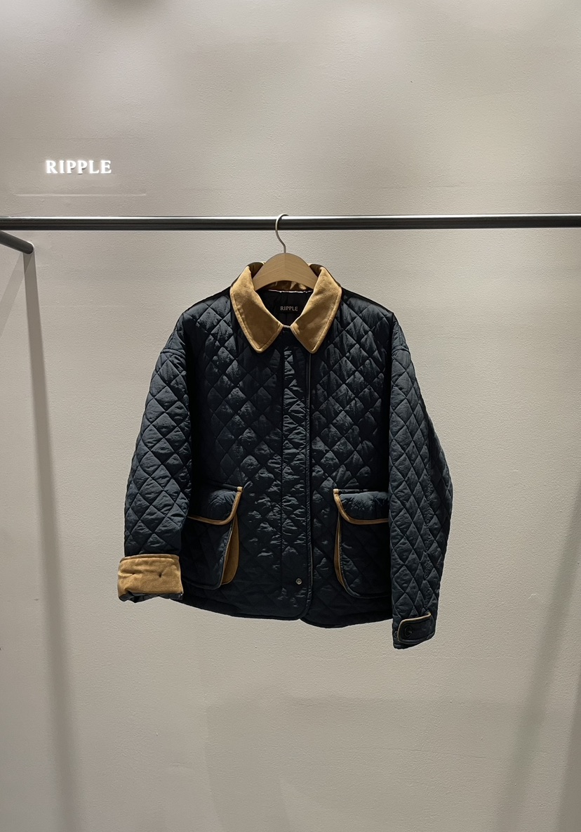 RIPPLE韓國直郵㊣女裝新款職業真品25秋冬推薦短款棉服絎縫RIPPLE短款棉服圖色2
