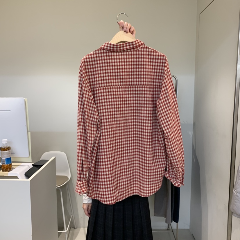 OUTRENE韓國代購㊣女裝新款熱賣真品休閑25秋冬職業襯衫蕾絲衫OUTRENE襯衫/蕾絲衫