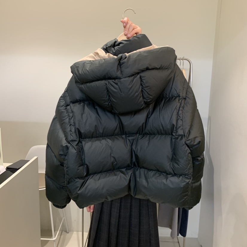 OUTRENE韓國代購㊣女裝新品真品休閑推薦短款羽絨服連帽鴨絨OUTRENE短款羽絨服