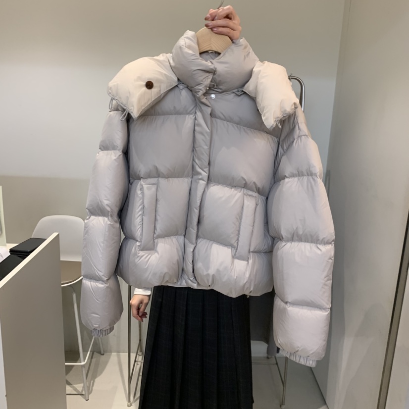 OUTRENE韓國代購㊣女裝新品真品休閑推薦短款羽絨服連帽鴨絨OUTRENE短款羽絨服圖色3