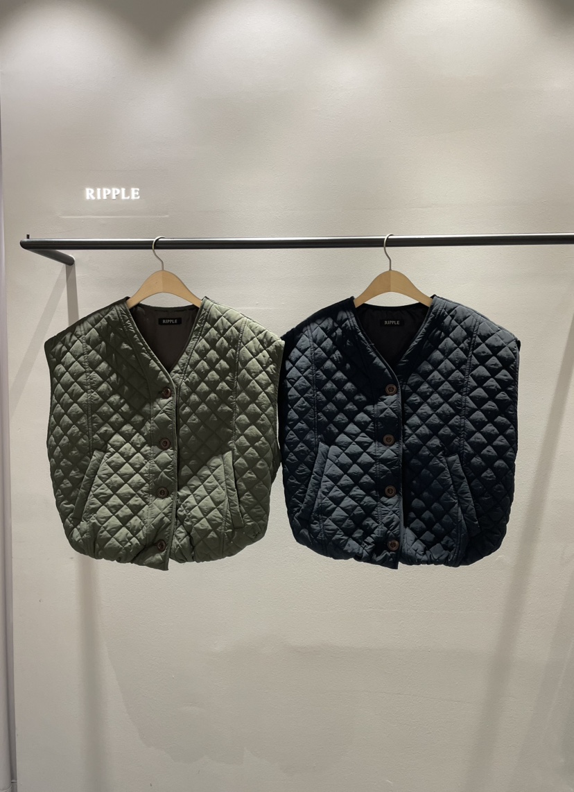 RIPPLE韓國代購㊣女士新品25秋冬真品職業推薦人氣馬甲絎縫RIPPLE馬甲