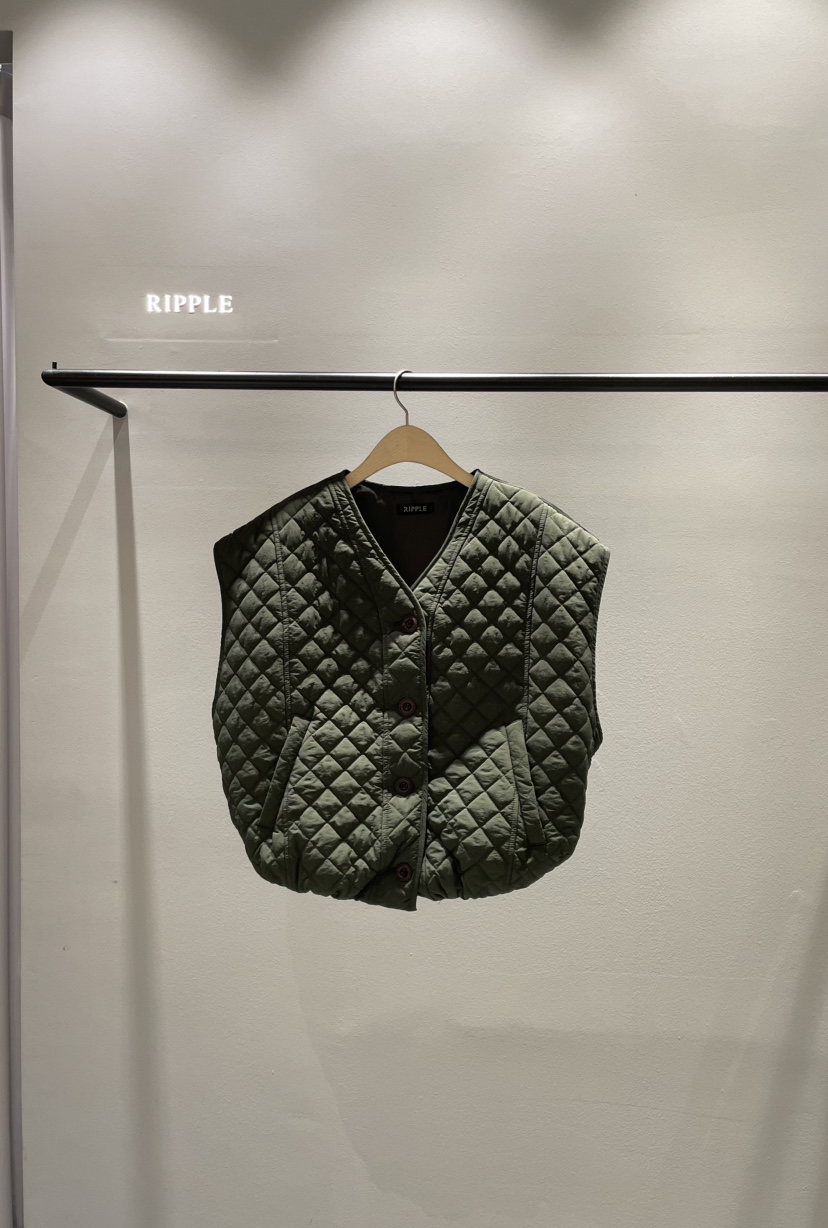 RIPPLE韓國代購㊣女士新品25秋冬真品職業推薦人氣馬甲絎縫RIPPLE馬甲